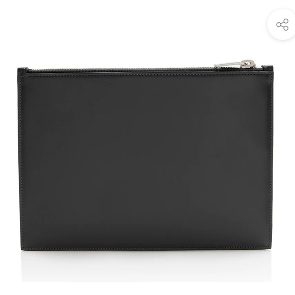 Saint Laurent Calfskin Small Zip Pouch Black Leather - Picture 5 of 6